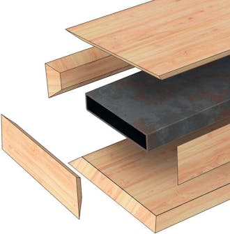 Svävande trappa: Brädorna är kapade Svävande trappa: Brädorna är kapade